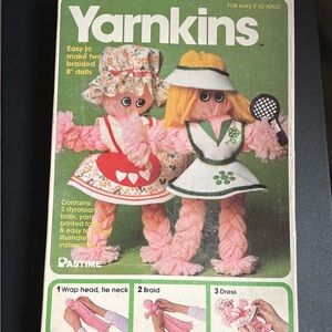 Yarnkins Pink and Green Braided Dolls Kit